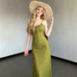 Green Dress With Chest Pad