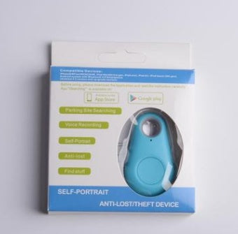 Retail box for Bluetooth anti-lost tracker device with blue water-drop tag