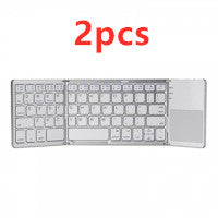Set of two folding Bluetooth keyboards, white, folded with slim base