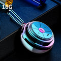 Portable Bluetooth speaker, light blue shell, 16G label and purple LED control ring