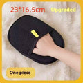 Black pet hair removal mitt with yellow tab, size 23×16.5 cm