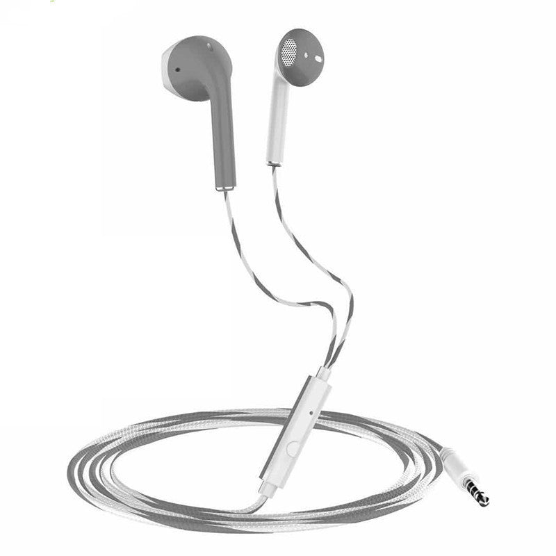 Wired in-ear headset with white cable and two earbuds
