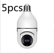5-pack WiFi bulb security cameras with screw bases and lenses