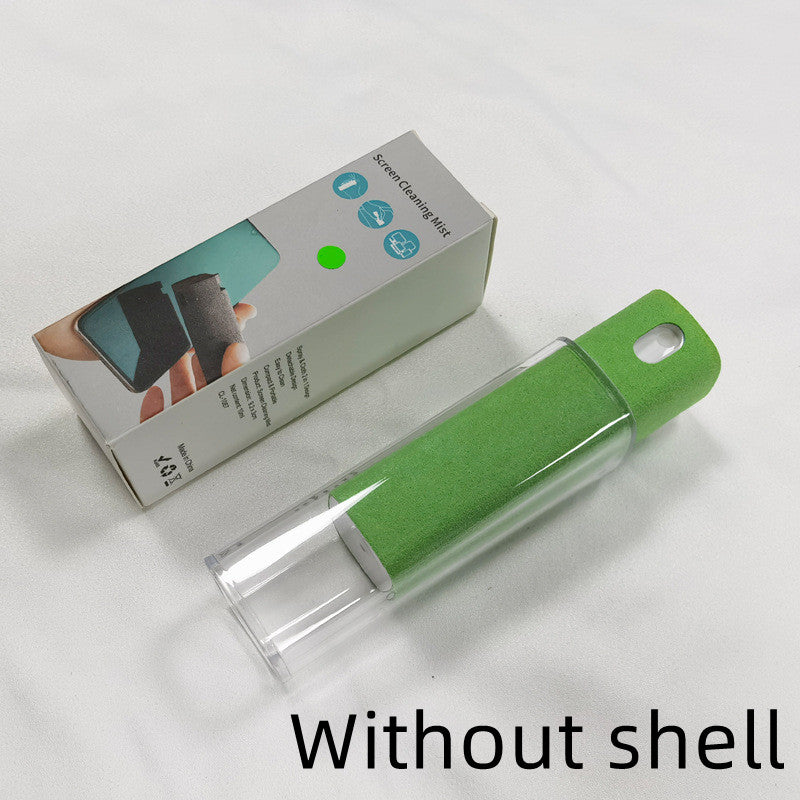 Screen cleaner set without shell, green storage roller with transparent refill tube