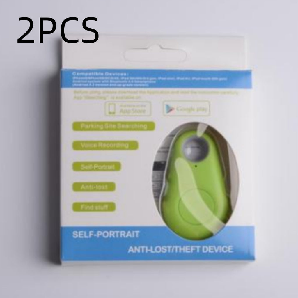2-pack green water-drop anti-lost tracker retail box