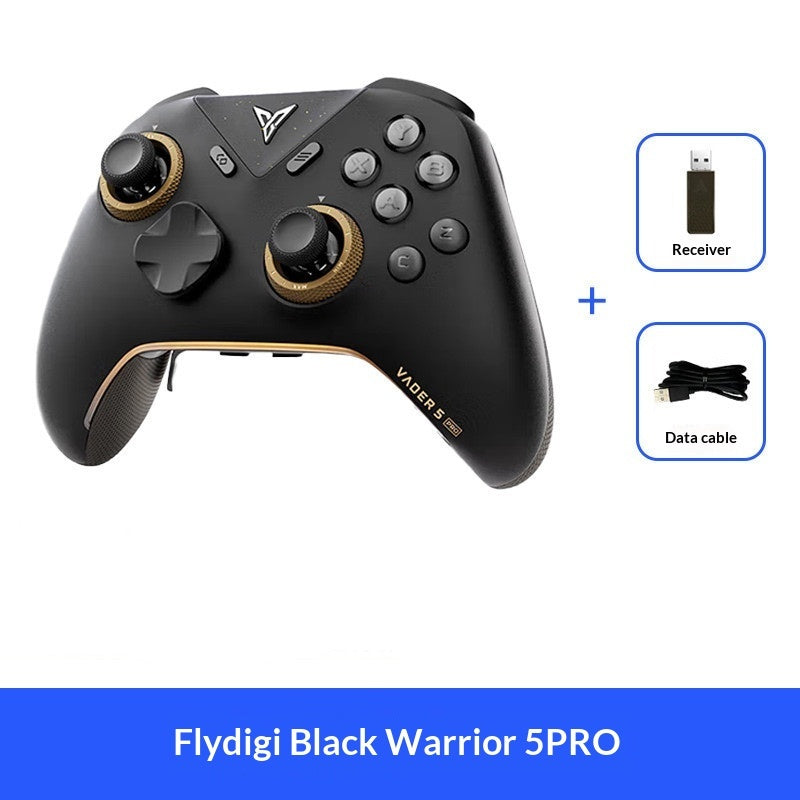 Black clip-on game controller bundle with receiver and data cable