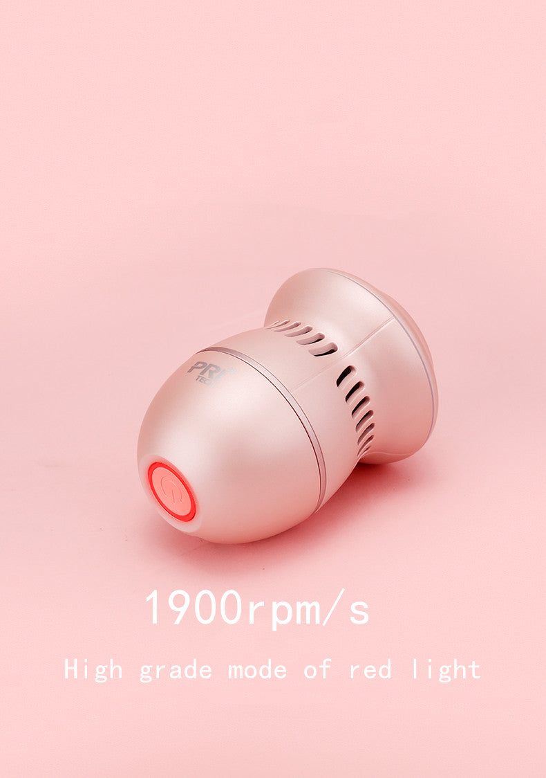 Beige electric foot file grinder device with red light indicator