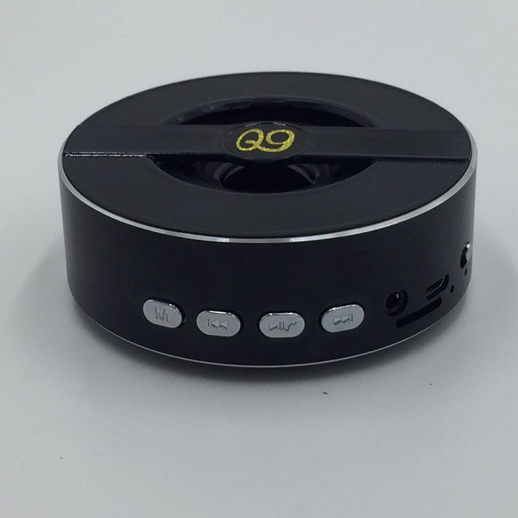 Outdoor Bluetooth speaker, black with control panel and side ports