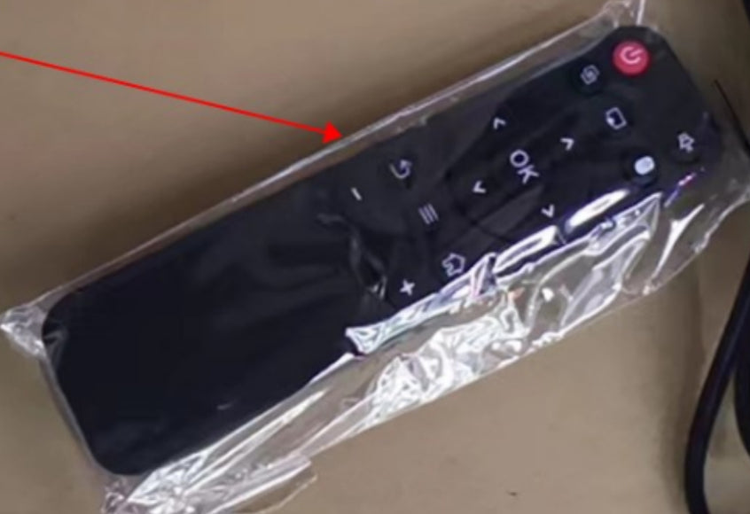 Projector remote control with dark button panel