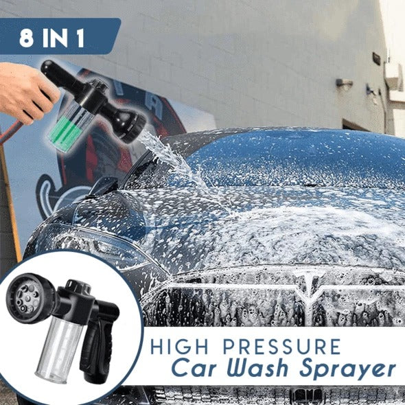 High pressure car wash foam sprayer with handheld foam gun and clear bottle