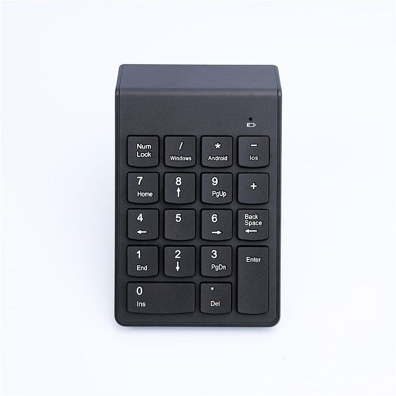 Black laser projection keyboard keypad with arrow and Android app function buttons
