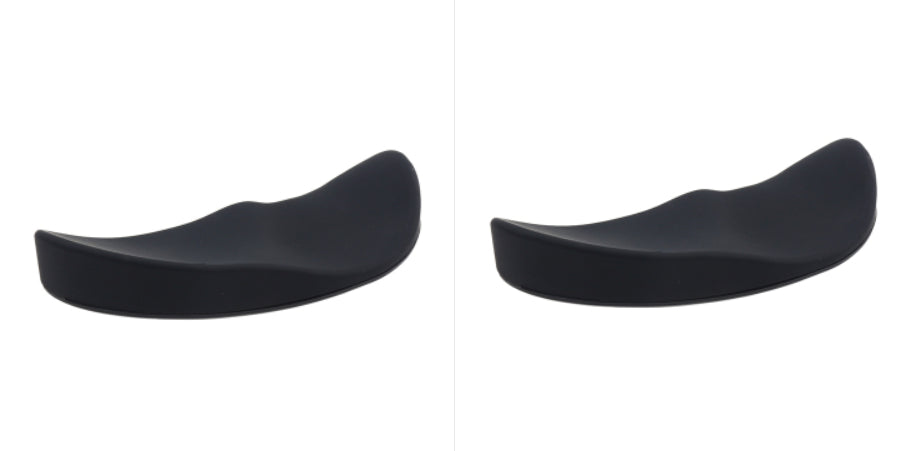 Ergonomic mouse wrist rest set, 2-piece black curved gel support pads
