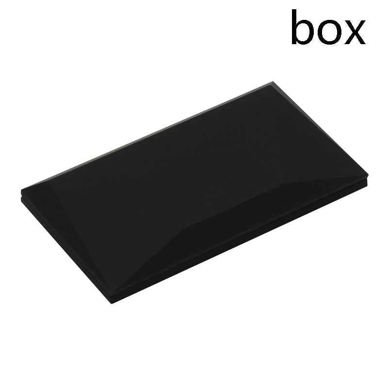 Black geometric gift box with hinged lid