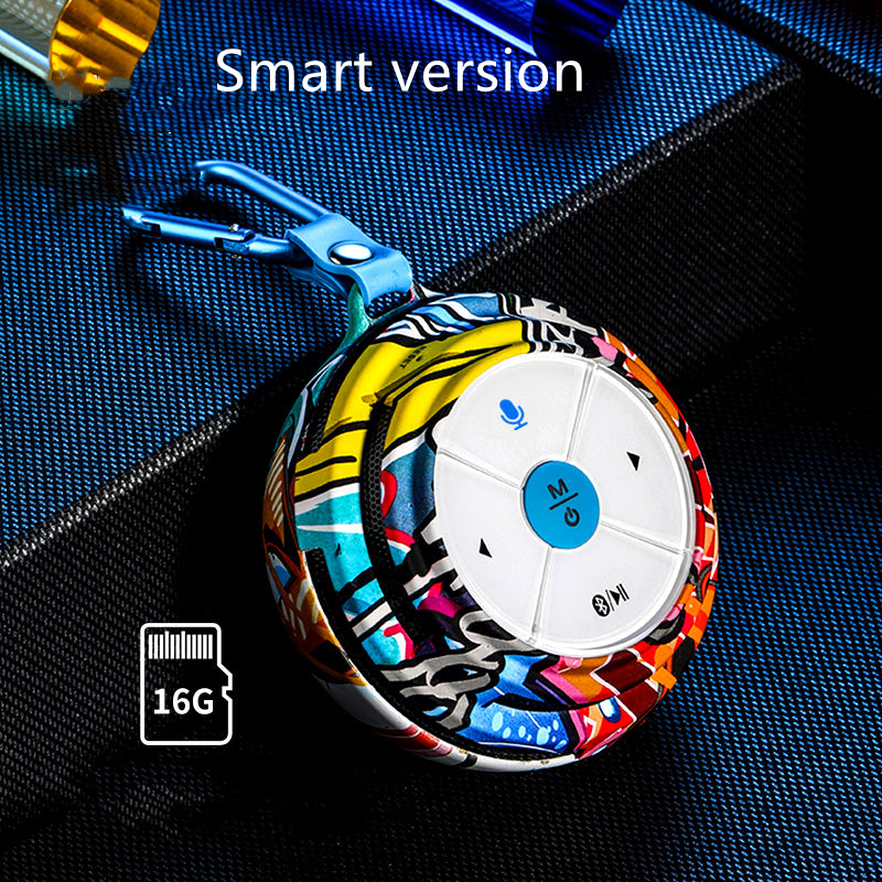 Portable Bluetooth speaker, graffiti shell with Smart version and 16G label on control panel