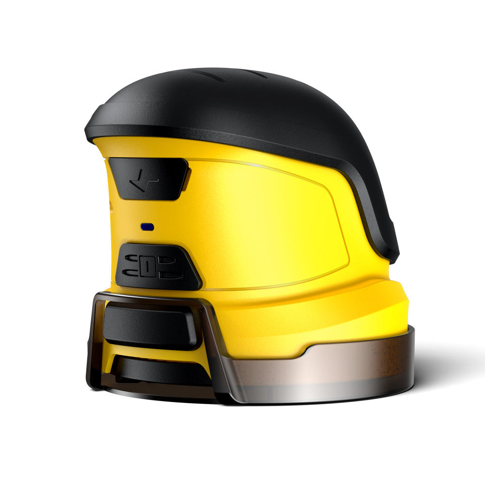 Cordless electric ice scraper with yellow body and black protective housing