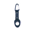 Sports water bottle hanging buckle strap with black loop and metal carabiner clip