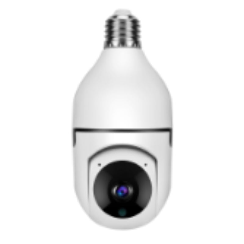 WiFi bulb security camera front view with lens window